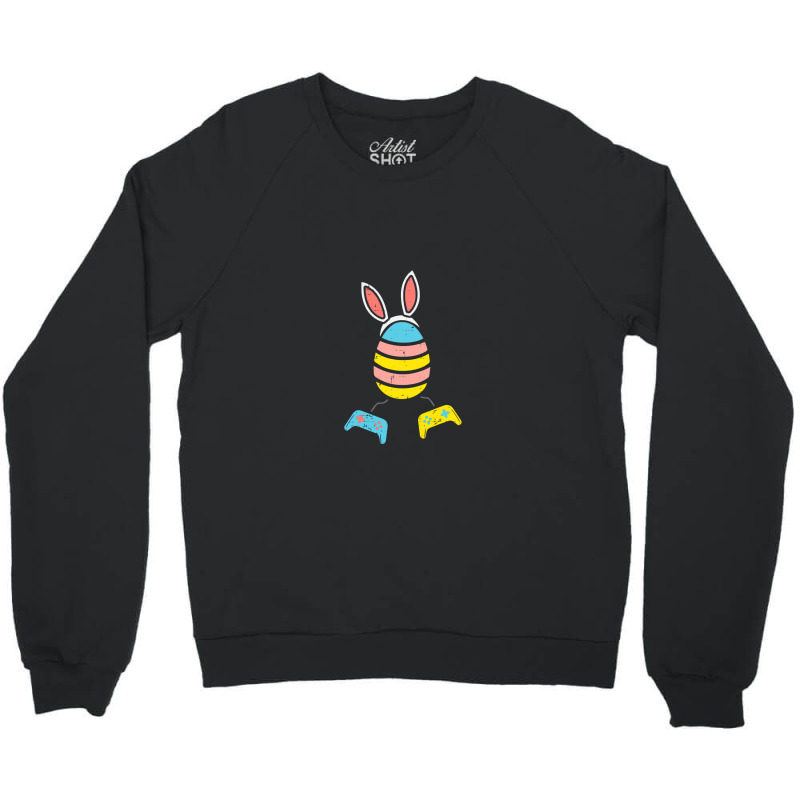 Easter Egg Bunny Ears Video Game Crewneck Sweatshirt by DebbieElliott | Artistshot