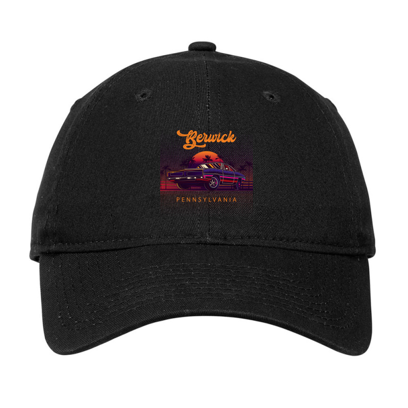 Berwick Pennsylvania Retro Vintage 80s 90s Muscle Cars Retrowave Aesth Adjustable Cap | Artistshot