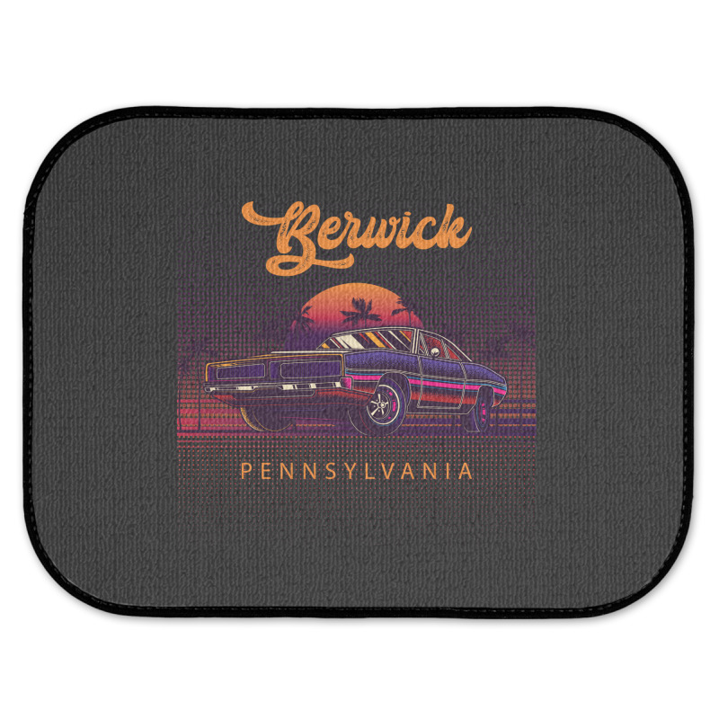 Berwick Pennsylvania Retro Vintage 80s 90s Muscle Cars Retrowave Aesth Rear Car Mat | Artistshot