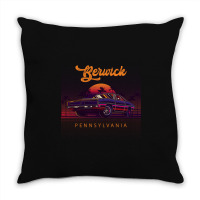 Berwick Pennsylvania Retro Vintage 80s 90s Muscle Cars Retrowave Aesth Throw Pillow | Artistshot