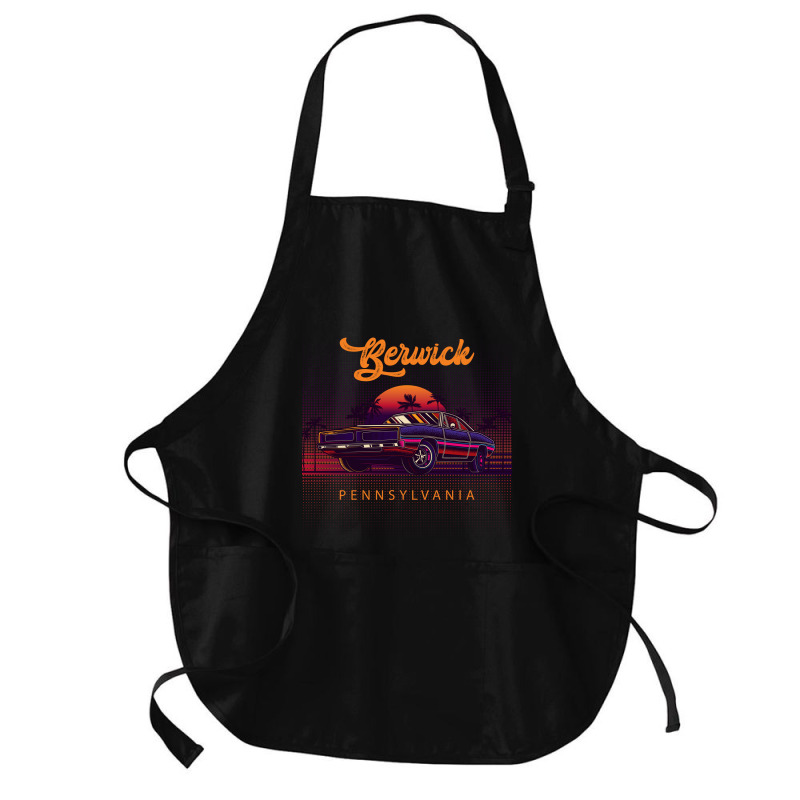 Berwick Pennsylvania Retro Vintage 80s 90s Muscle Cars Retrowave Aesth Medium-length Apron | Artistshot