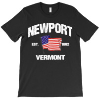 Newport Vermont Vt Usa Stars & Stripes Vintage Style Premium T-shirt | Artistshot