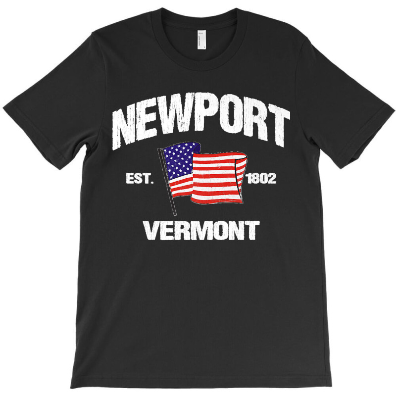 Newport Vermont Vt Usa Stars & Stripes Vintage Style Premium T-shirt | Artistshot