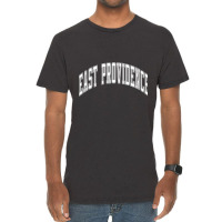 East Providence Rhode Island Ri Varsity Style White Text Long Sleeve T Vintage T-shirt | Artistshot