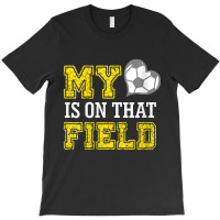 Womens My Heart Is On That Field Soccer Ball Mom Mothers Day V-neck T-shirt | Artistshot