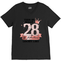 28 & Fabulous I Rose And White Party Group Candid Photo Item V-neck Tee | Artistshot