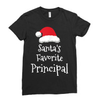 Santas Favorite Principal   Christmas Funny Gift Ladies Fitted T-shirt | Artistshot