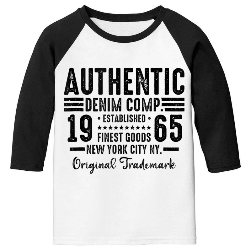 New York City Born In 1965 Authentic Vintage Birthday Tank Top Youth 3/4 Sleeve by cm-arts | Artistshot