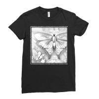 Illustrated Butterfly With Light Distressed Effect T Shirt Ladies Fitted T-shirt | Artistshot