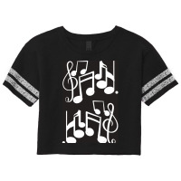 Musical Notes Design Pattern Scorecard Crop Tee | Artistshot