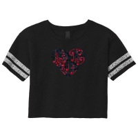 Musical Notes Heart Scorecard Crop Tee | Artistshot