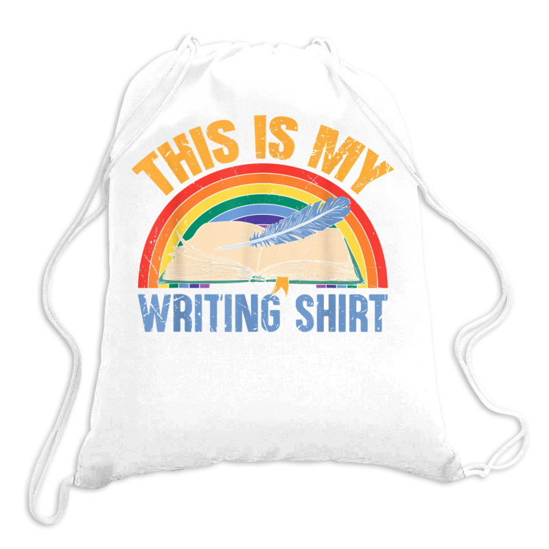 This Is My Writing Shirt T Shirt Drawstring Bags | Artistshot