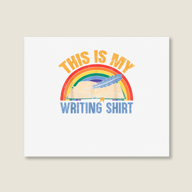 This Is My Writing Shirt T Shirt Landscape Canvas Print | Artistshot