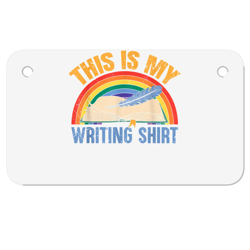 This Is My Writing Shirt T Shirt Motorcycle License Plate | Artistshot