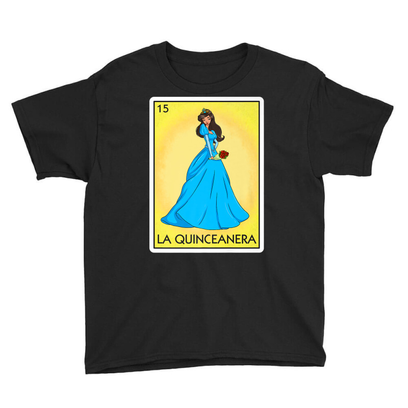 La Quinceanera Card Mexican Lottery Card La Quinceanera Premium T Shir Youth Tee by cm-arts | Artistshot