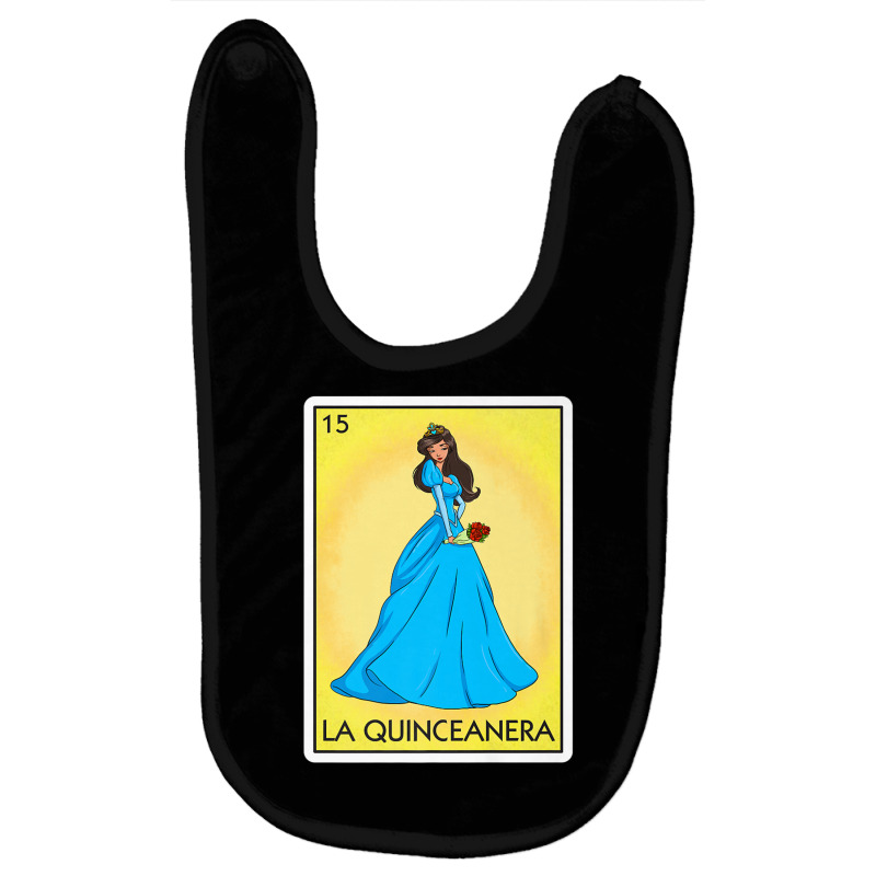 La Quinceanera Card Mexican Lottery Card La Quinceanera Premium T Shir Baby Bibs by cm-arts | Artistshot