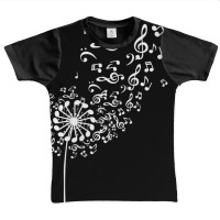 Womens Dandelion Musical Notes Meadow Nature Flower V Neck T Shirt Graphic Youth T-shirt | Artistshot