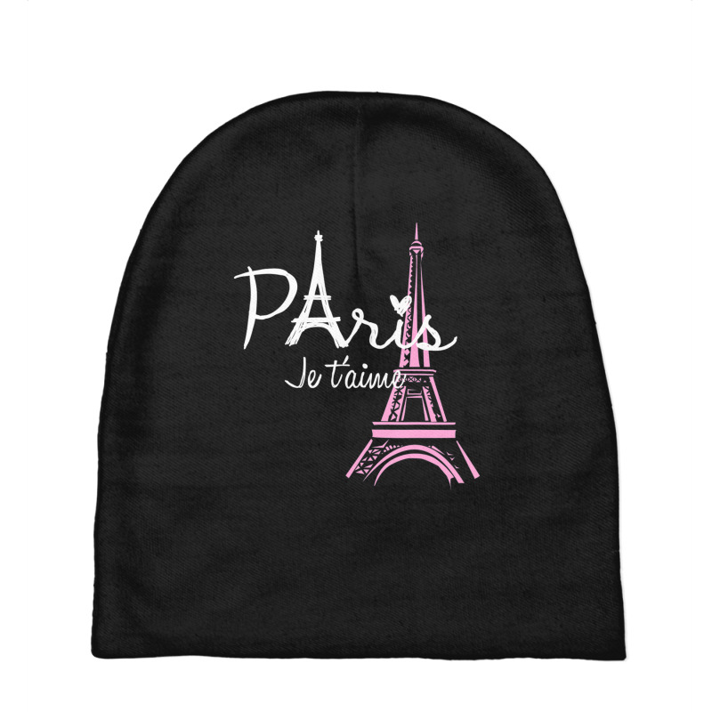 I Love Paris Eiffel Tower France French Souvenir Baby Beanies by cm-arts | Artistshot