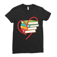 I Love Reading Heart Love Books Library Bookworm Ladies Fitted T-shirt | Artistshot