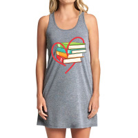 I Love Reading Heart Love Books Library Bookworm Tank Dress | Artistshot