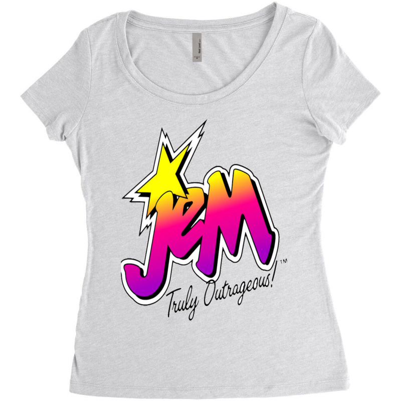 Jem And The Holograms Fitted Women's Triblend Scoop T-shirt by MAALDONADO | Artistshot