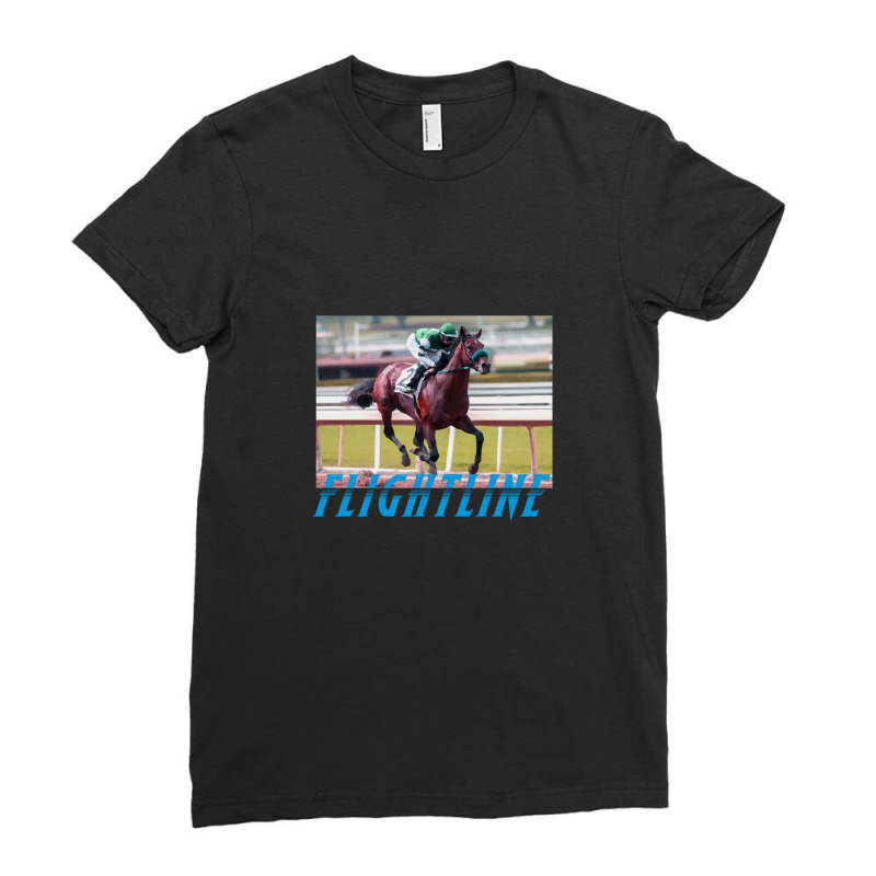 Flightline - Classic Horseracing Ladies Fitted T-Shirt by CharlieFairchild | Artistshot