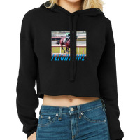 Flightline - Classic Horseracing Cropped Hoodie | Artistshot