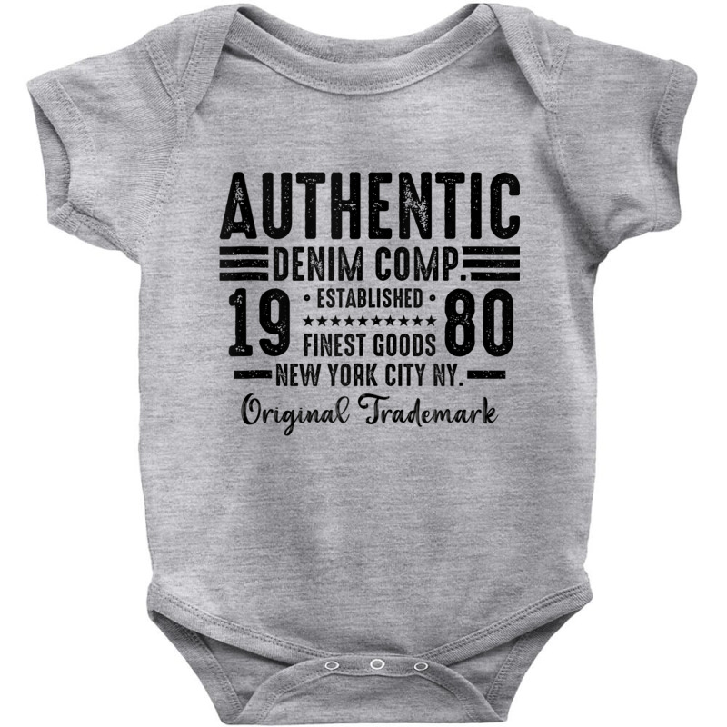 New York City Born In 1980 Authentic Vintage Birthday Tank Top Baby Bodysuit by cm-arts | Artistshot