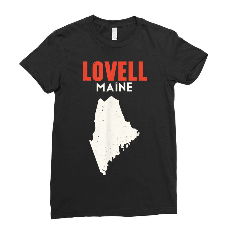 Lovell Maine Usa State America Travel Mainer Ladies Fitted T-Shirt by Queens | Artistshot