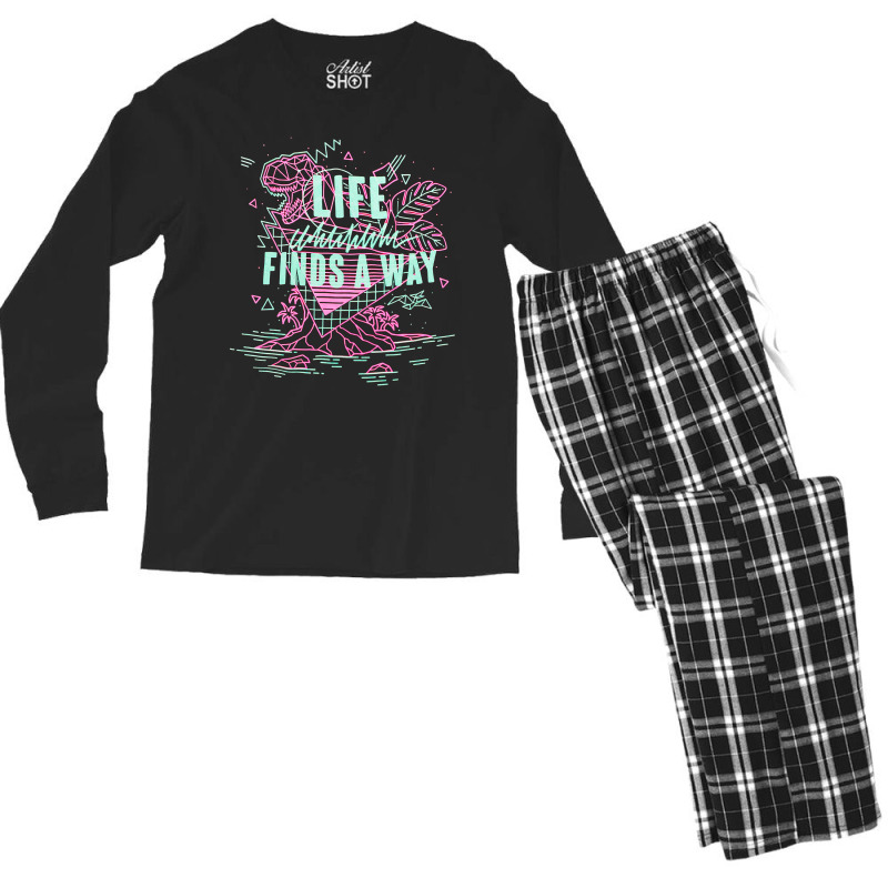 Life Finds A Way, Life Finds A Way Art, Life Finds A Way Vintage, Life Men's Long Sleeve Pajama Set | Artistshot