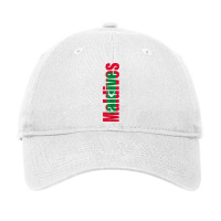 Maldives With Flag Colors On The Side Of T Shirt Adjustable Cap | Artistshot