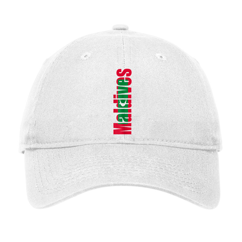 Maldives With Flag Colors On The Side Of T Shirt Adjustable Cap | Artistshot