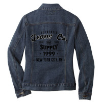 New York City Born In 1999 Authentic Vintage Birthday Tank Top Ladies Denim Jacket | Artistshot