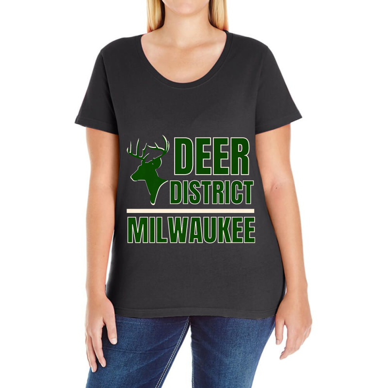 Vintage Milwaukee Fear Deer District Wisconsin Basketball Premium Ladies Curvy T-Shirt by cm-arts | Artistshot