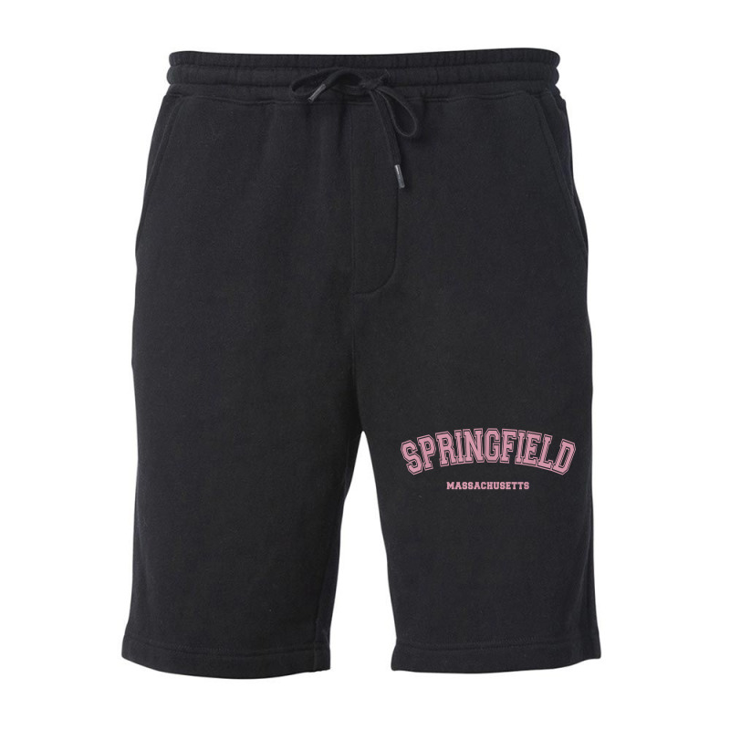 Pink Springfield Massachusetts Ma Varsity Style Springfield T Shirt Fleece Short | Artistshot