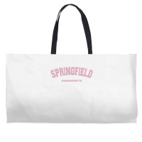 Pink Springfield Massachusetts Ma Varsity Style Springfield T Shirt Weekender Totes | Artistshot