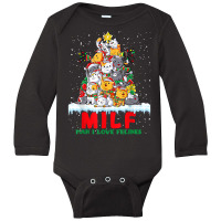 Milf Man I Love Felines Cat Christmas Tree T Shirt Long Sleeve Baby Bodysuit | Artistshot