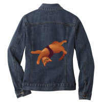 Stray Game Cat Cute Lie- Limited Edition  Perfect Gift Ladies Denim Jacket | Artistshot