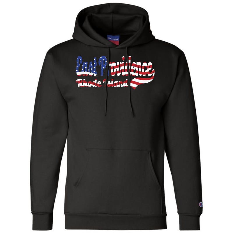 East Providence City Rhode Island American Flag Sweatshirt Champion Hoodie by sarlesfo | Artistshot