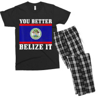 You Better Belize It Belize Flag Pride Men's T-shirt Pajama Set | Artistshot