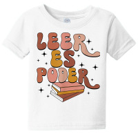 Leer Es Poder Groovy Spanish Teacher Bilingual Maestra T Shirt Baby Tee | Artistshot