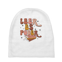 Leer Es Poder Groovy Spanish Teacher Bilingual Maestra T Shirt Baby Beanies | Artistshot