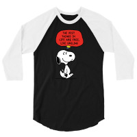 Peanuts Best Things In Life Are Free 3/4 Sleeve Shirt | Artistshot