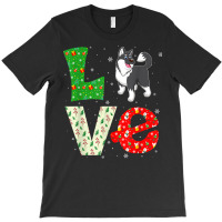 Santa Hat Christmas Themed Love Alaskan Malamute Dog Xmas T Shirt T-shirt | Artistshot