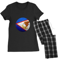 Football Soccer American Samoa Flag Ball American Samoan Flag Football Women's Pajamas Set | Artistshot