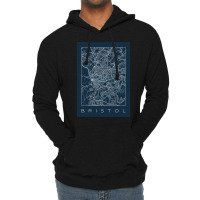 Bristol City Navy Map Lightweight Hoodie | Artistshot