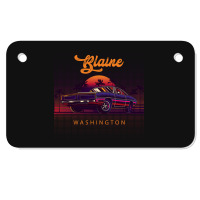 Blaine Washington Retro Vintage 80s 90s Muscle Cars Retrowave Aestheti Motorcycle License Plate | Artistshot