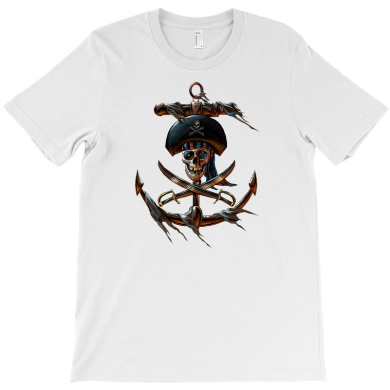 Anchor Pirate Skull T shirt