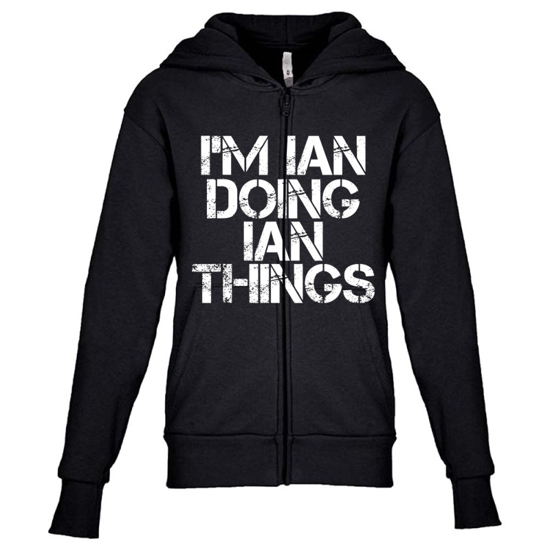 I'm Ian Doing Ian Things Christmas Youth Zipper Hoodie by cm-arts | Artistshot