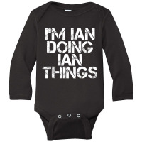 I'm Ian Doing Ian Things Christmas Long Sleeve Baby Bodysuit | Artistshot